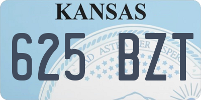 KS license plate 625BZT