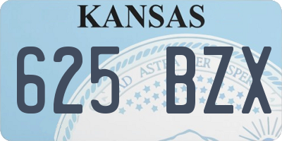 KS license plate 625BZX