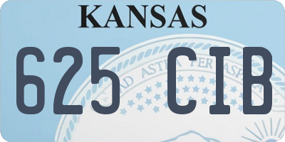 KS license plate 625CIB