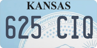 KS license plate 625CIQ