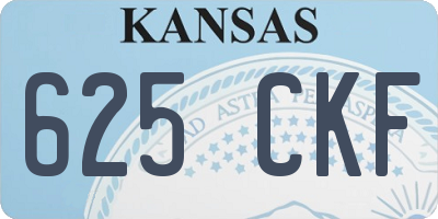 KS license plate 625CKF