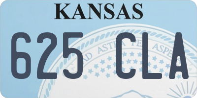 KS license plate 625CLA