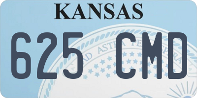 KS license plate 625CMD