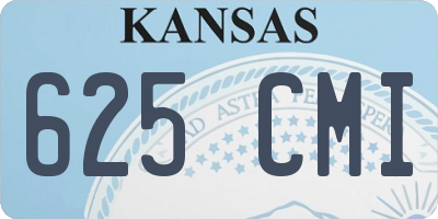 KS license plate 625CMI