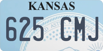 KS license plate 625CMJ