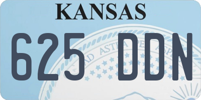 KS license plate 625DDN