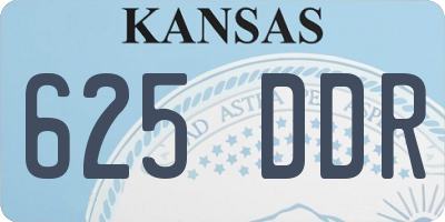 KS license plate 625DDR