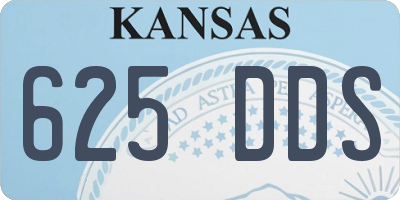 KS license plate 625DDS