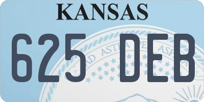KS license plate 625DEB