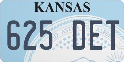 KS license plate 625DET