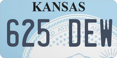 KS license plate 625DEW