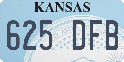 KS license plate 625DFB