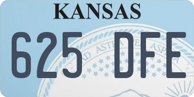 KS license plate 625DFE