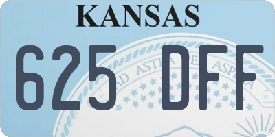 KS license plate 625DFF