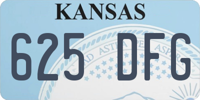 KS license plate 625DFG