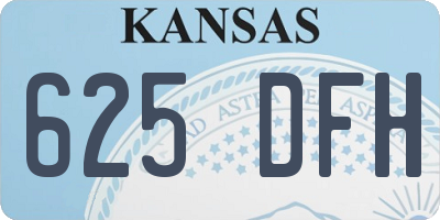KS license plate 625DFH