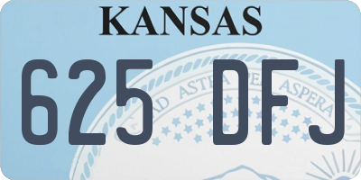 KS license plate 625DFJ