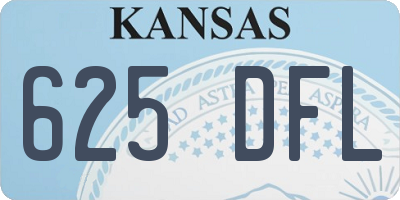 KS license plate 625DFL