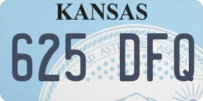 KS license plate 625DFQ