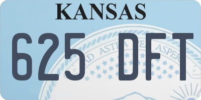 KS license plate 625DFT