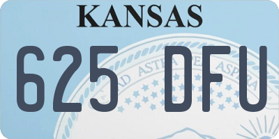 KS license plate 625DFU