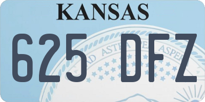KS license plate 625DFZ