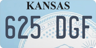 KS license plate 625DGF