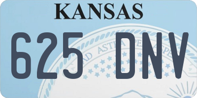 KS license plate 625DNV