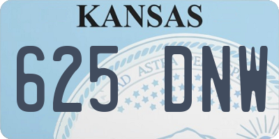 KS license plate 625DNW