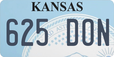 KS license plate 625DON