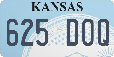 KS license plate 625DOQ