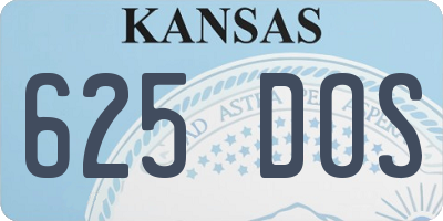 KS license plate 625DOS