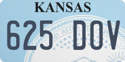 KS license plate 625DOV