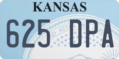KS license plate 625DPA