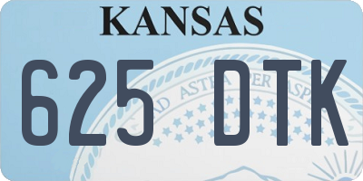 KS license plate 625DTK