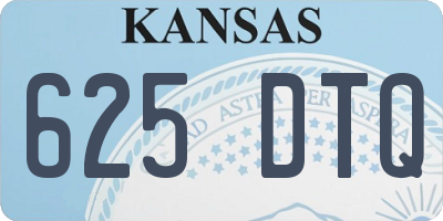 KS license plate 625DTQ