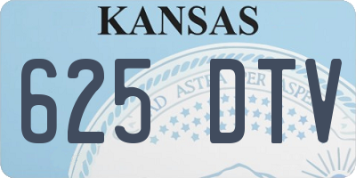 KS license plate 625DTV
