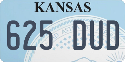 KS license plate 625DUD