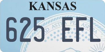 KS license plate 625EFL