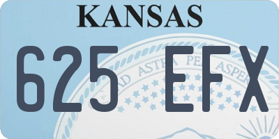 KS license plate 625EFX