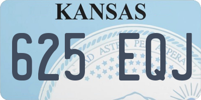 KS license plate 625EQJ