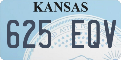 KS license plate 625EQV