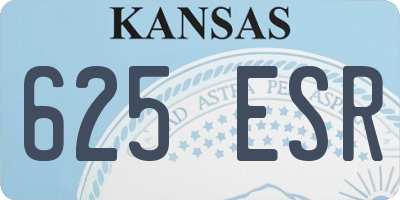 KS license plate 625ESR