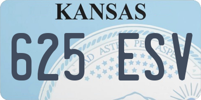 KS license plate 625ESV