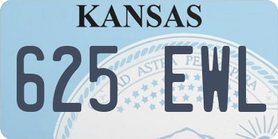 KS license plate 625EWL