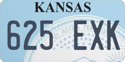 KS license plate 625EXK