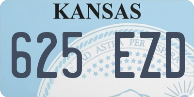 KS license plate 625EZD