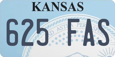 KS license plate 625FAS