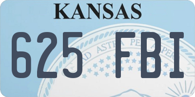 KS license plate 625FBI