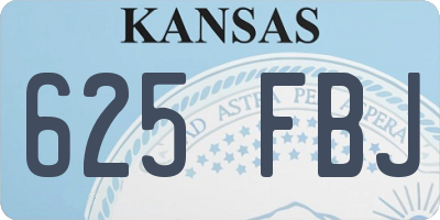 KS license plate 625FBJ